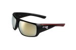 Frame: Matt Black - Red Stripe; Lenses: Gold Mirror