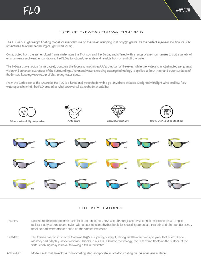 specification-sheets - LiP Watersports Sunglasses